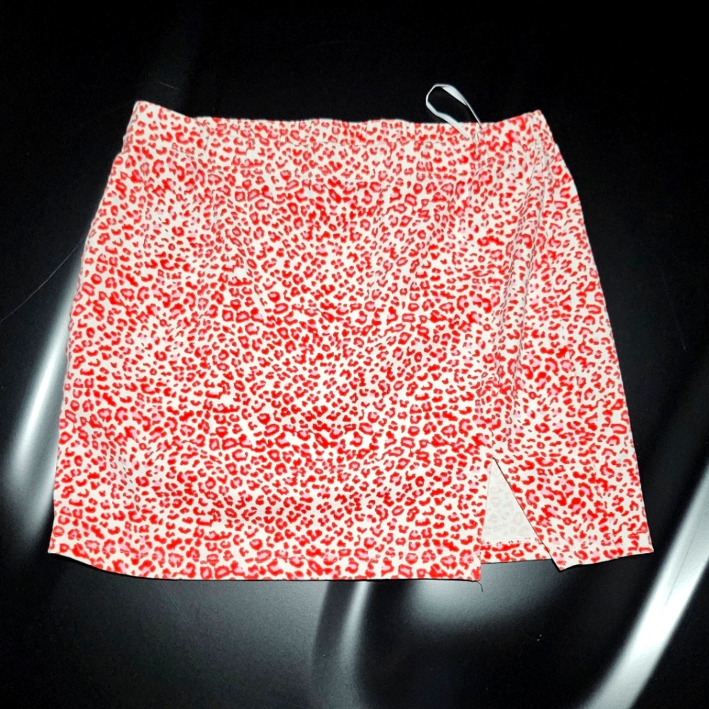 Shein Pink Leopard Print Skirt Deadstock